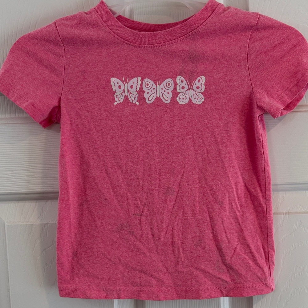 Cat & Jack Pink Butterfly Short Sleeve Tee